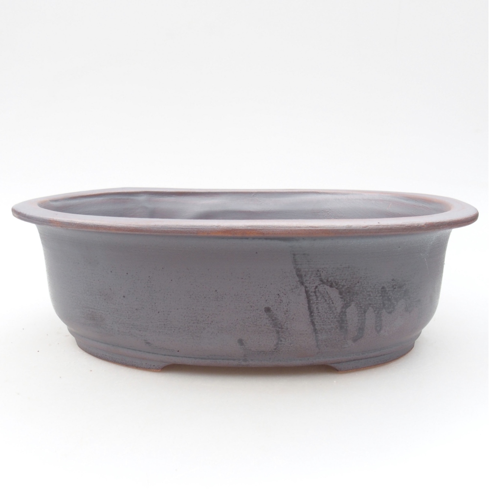 Keramik-Bonsaischale 23 x 19,5 x 7 cm, Farbe metallische