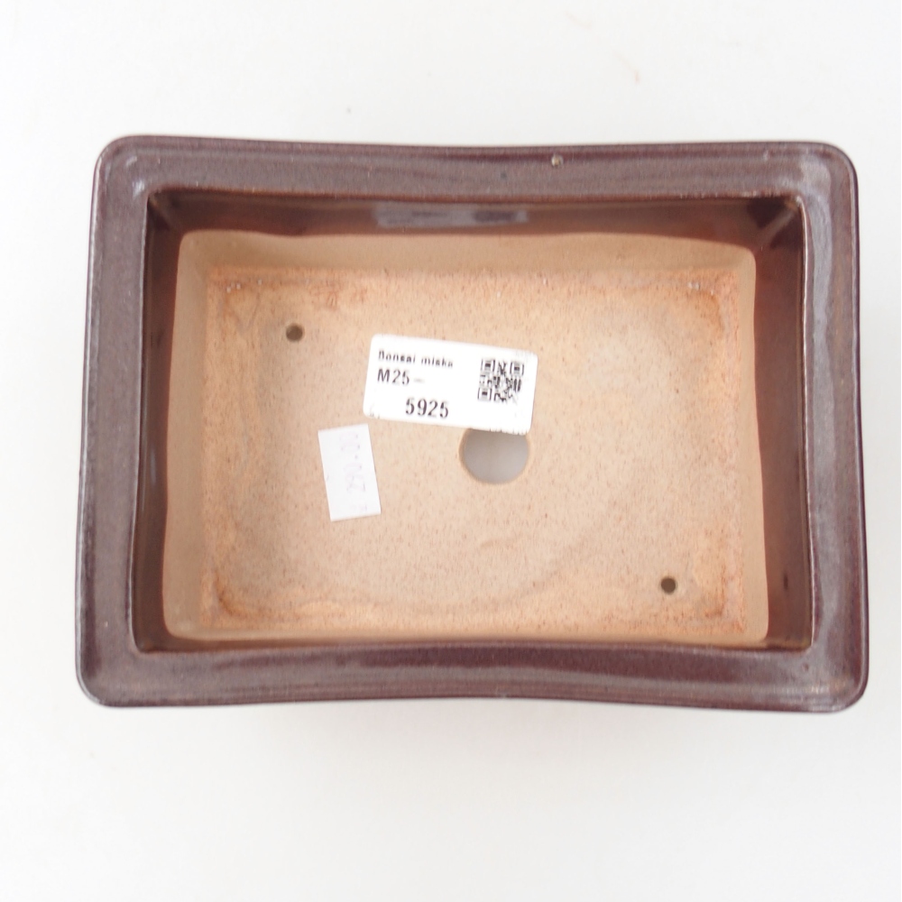 Keramik-Bonsaischale 16 x 12 x 4,5 cm, Farbe braun