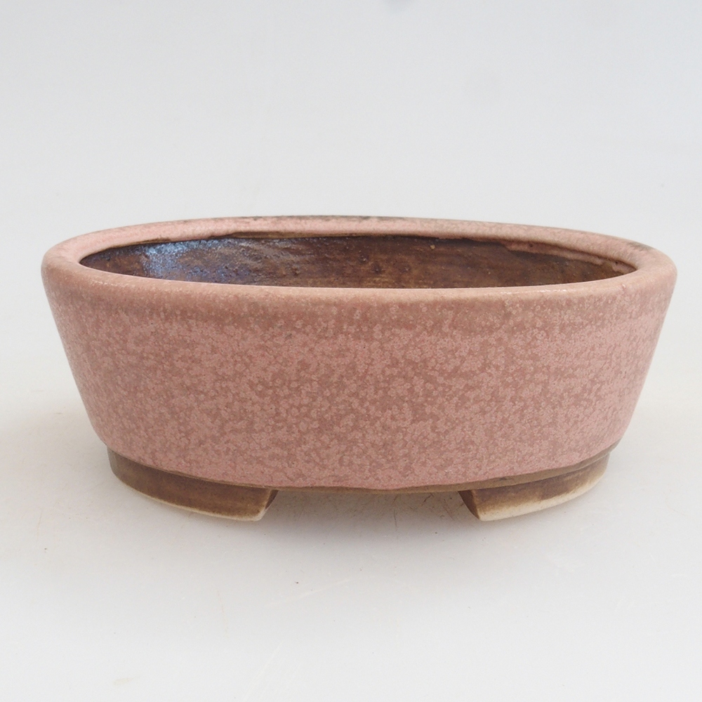 Bonsaischale aus Keramik 9,5 x 8 x 3 cm, Farbe rosa
