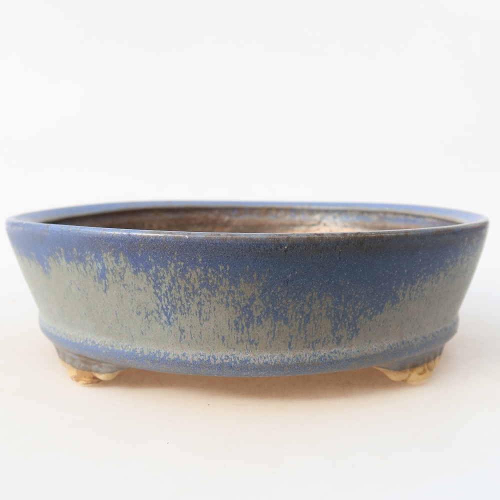 Bonsaischale aus Keramik 18 x 18 x 5 cm, Farbe blau