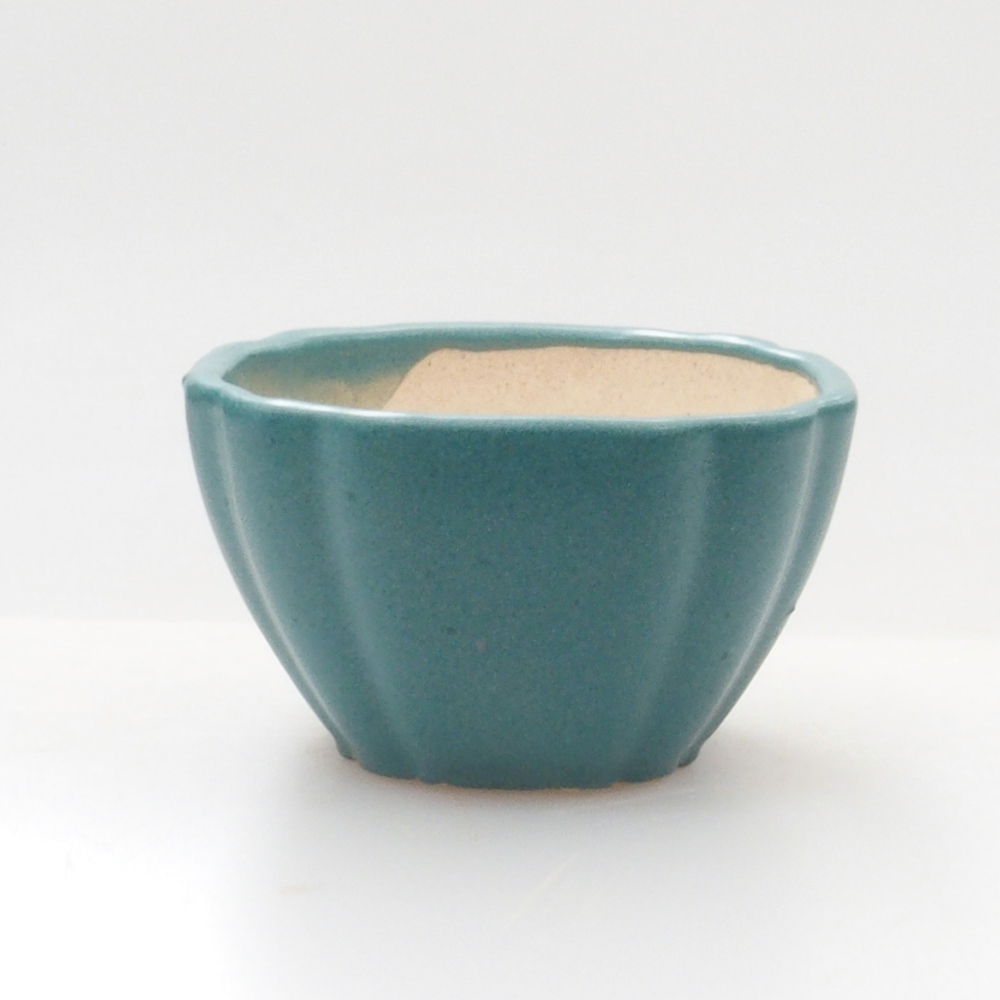 Keramik Bonsai Schale 4,5 x 4,5 x 2,5 cm, Farbe blau