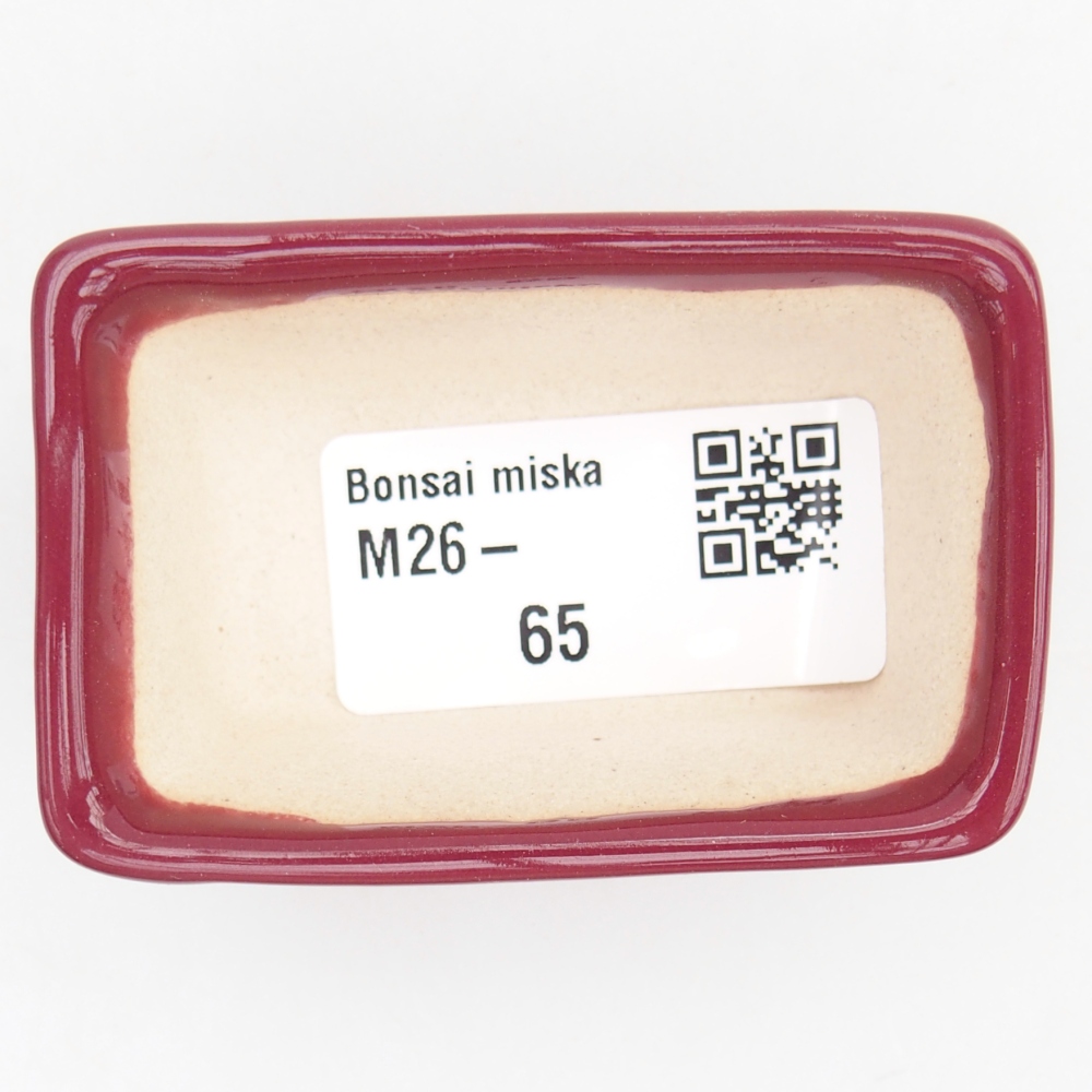 Mini-Bonsaischale 6,5 x 4 x 2,5 cm, bordeauxrot