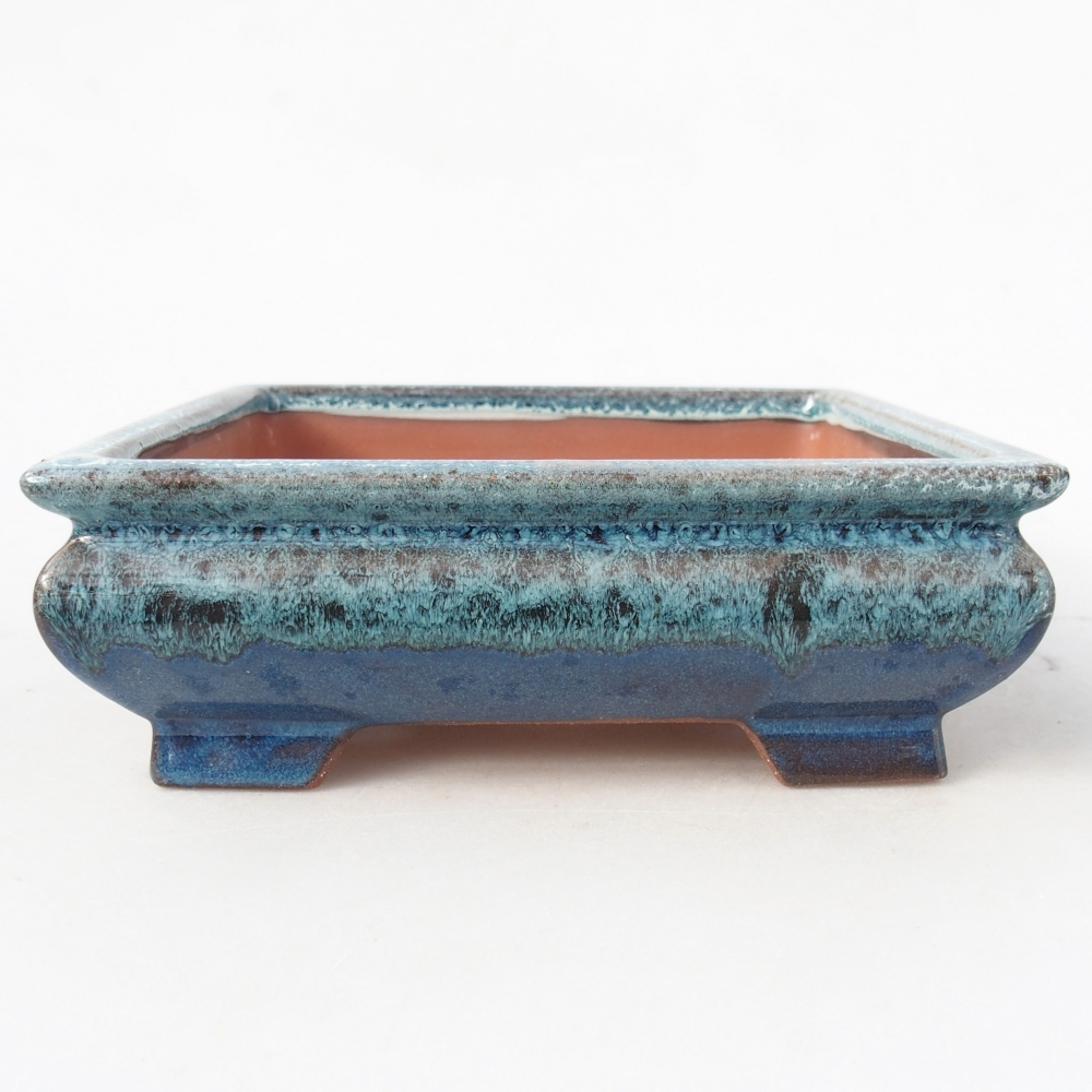 Schale 15 x 15 x 5 cm blau-weiß