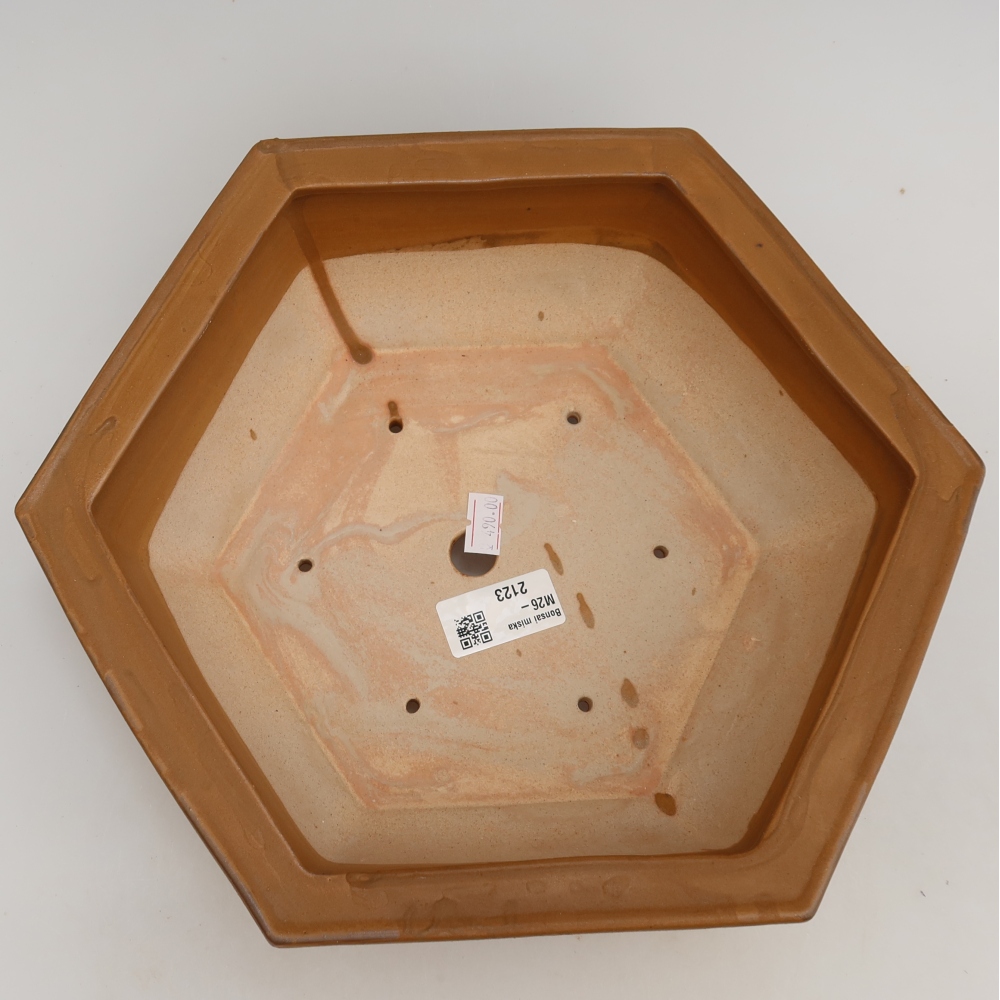 Bonsai-Schale aus Keramik, 28 x 24,5 x 9 cm, Farbe: braun