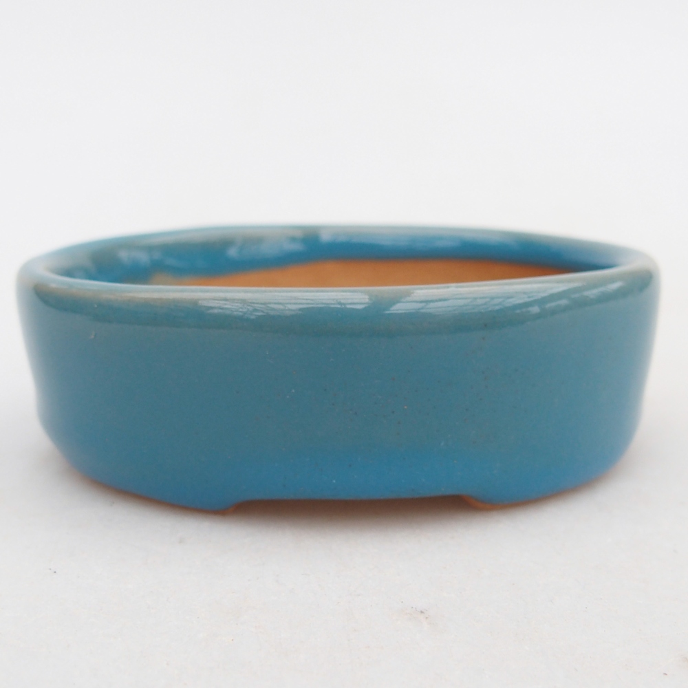 Bonsaischale aus Keramik 9,5 x 8 x 3 cm, Farbe blau