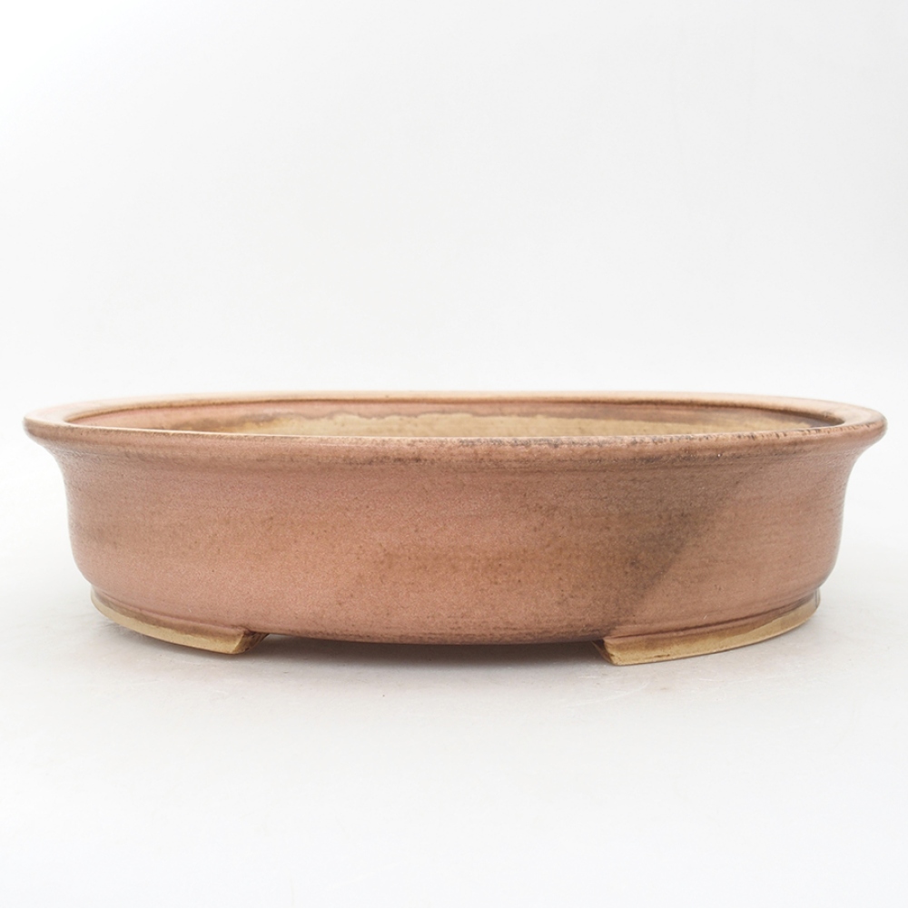 Keramik-Bonsaischale 24,5 x 21 x 6  cm, Farbe rosa