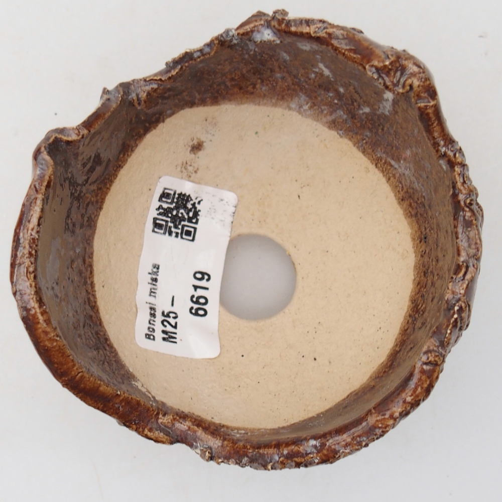 Keramische Schale 8,5 x 8,5 x 7 cm , Farbe braun