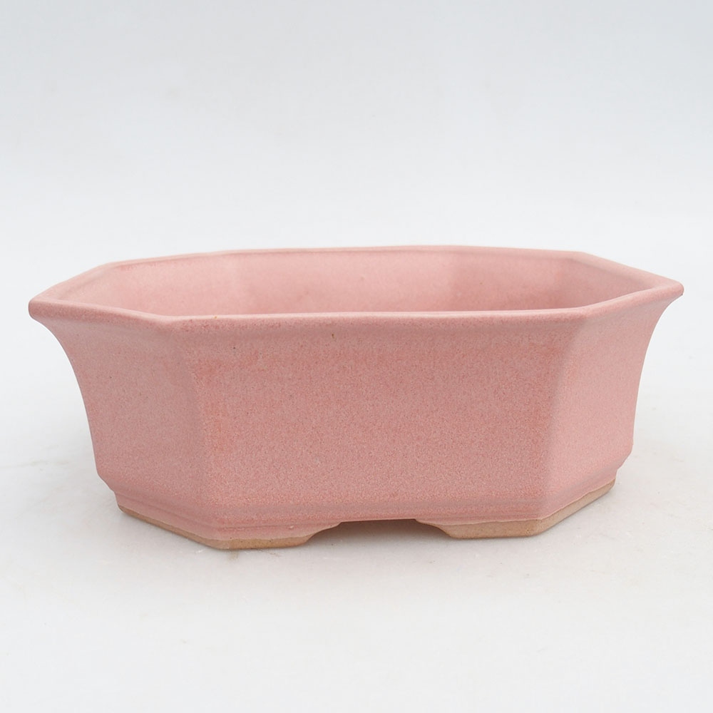Bonsaischale aus Keramik 17,5 x 17,5 x 6 cm, rosa