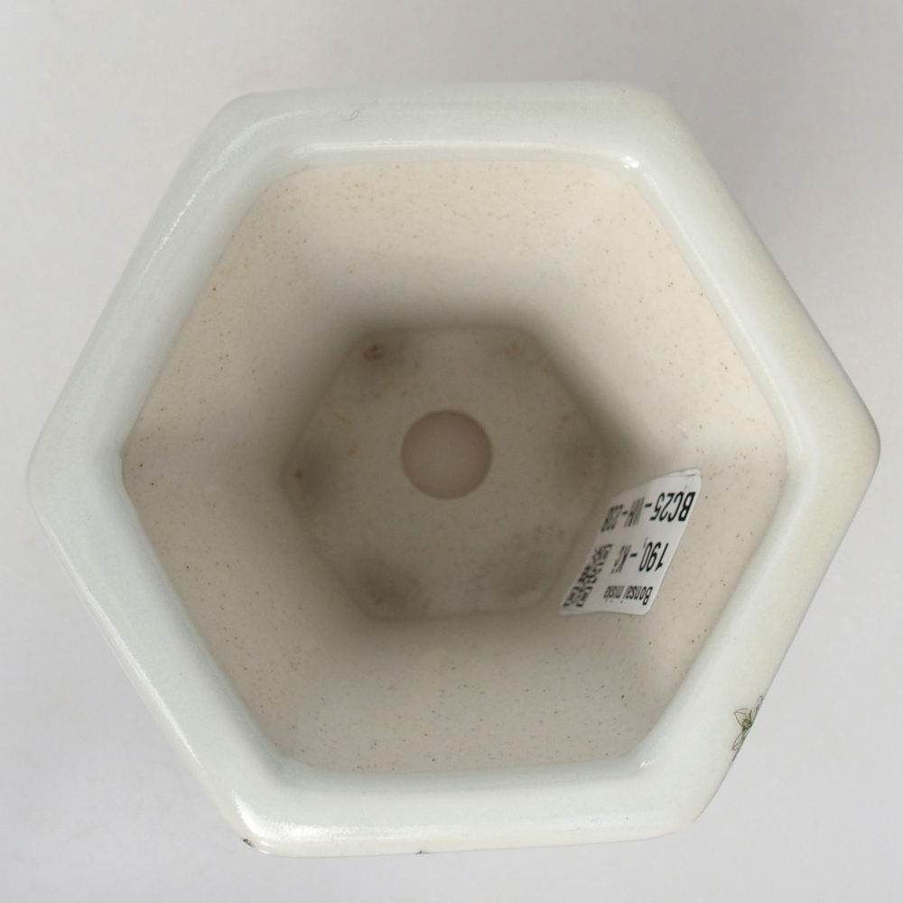 Bonsaischale aus Keramik 10 x 9 x 9 cm, Farbe weiß