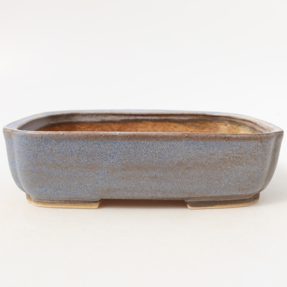 Bonsaischale aus Keramik 17,5 x 14 x 5 cm, Farbe blau
