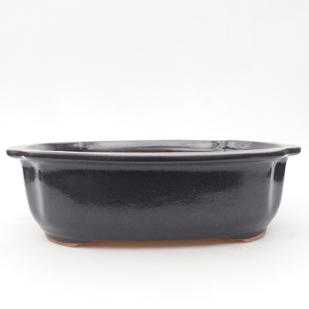 Bonsaischale aus Keramik 25 x 21 x 7,5 cm, grau