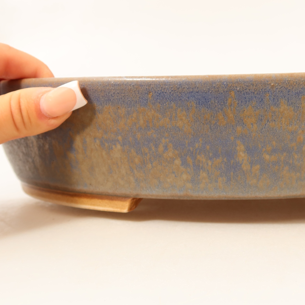 Bonsaischale aus Keramik 31,5 x 27,5 x 6 cm, Farbe blau