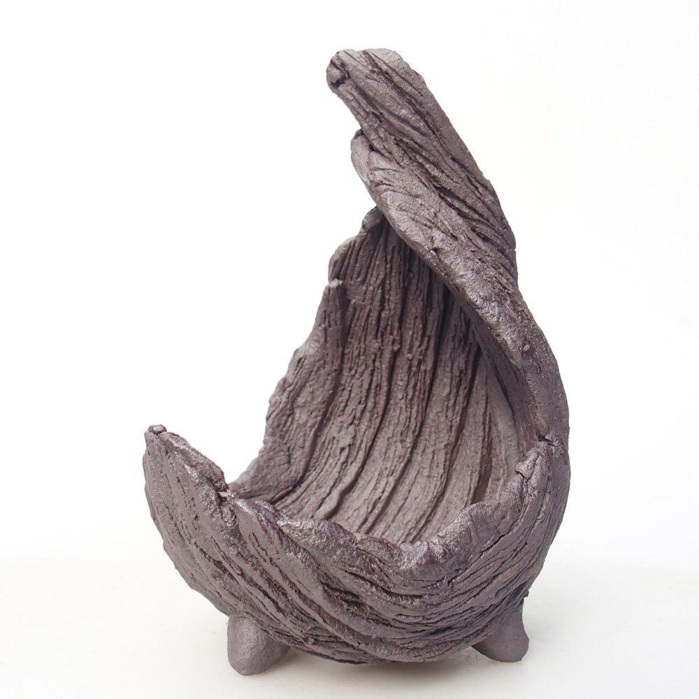 Keramikschale 9 x 7,5 x 13 cm , Metallic-Farbe