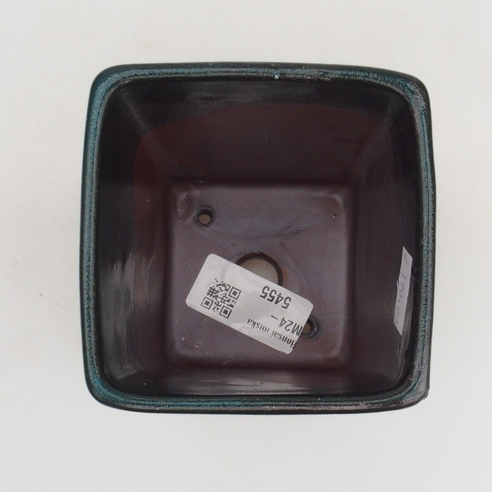 Keramik-Bonsaischale 9 x 9 x 11 cm, Farbe Grün