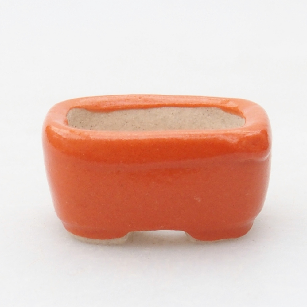 Mini-Bonsaischale 2,5 x 2,5 x 1 cm, orange