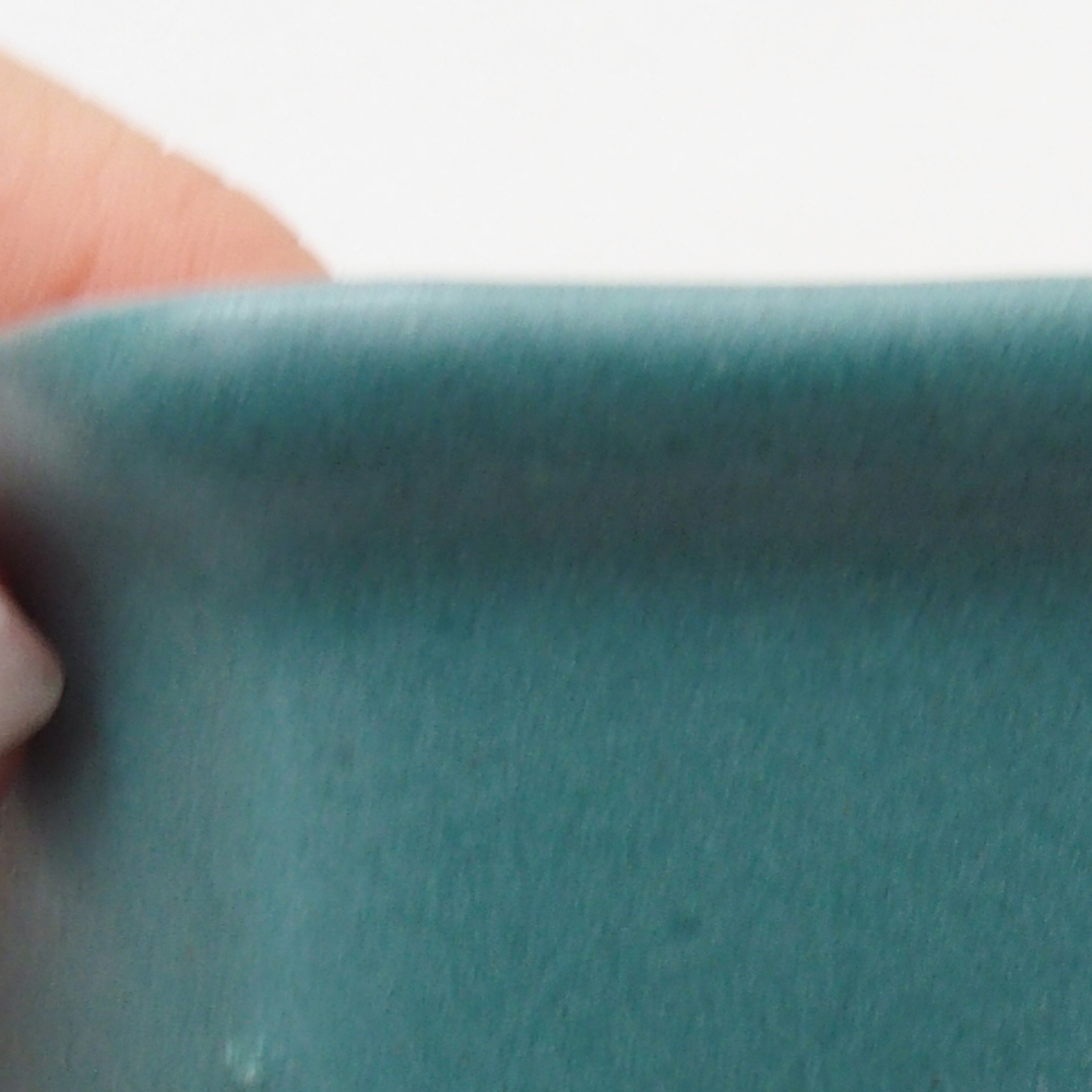 Keramik Bonsai Schale 6,5 x 6,5 x 5 cm, Farbe blau