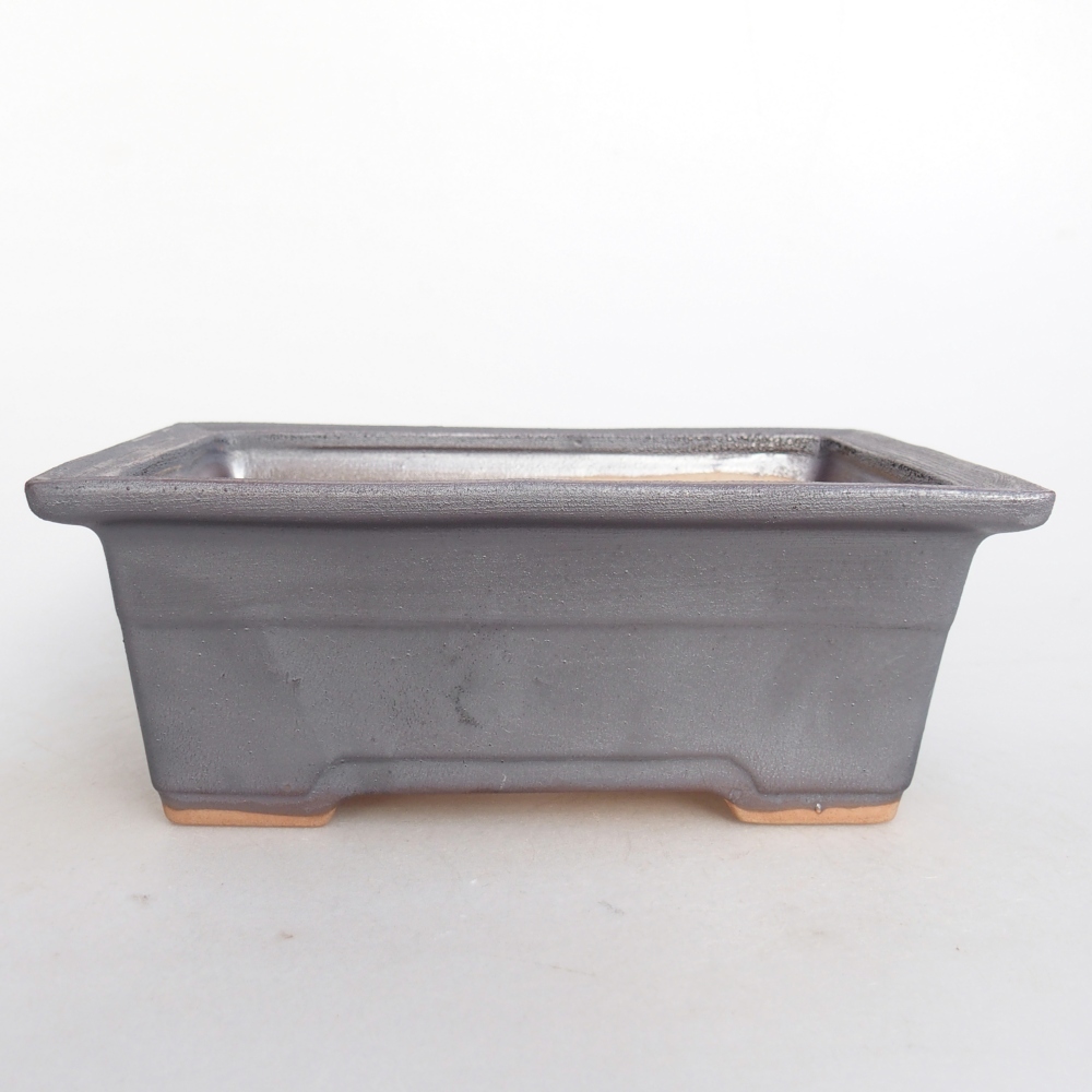 Bonsaischale aus Keramik 16 x 12 x 6 cm, metallfarben