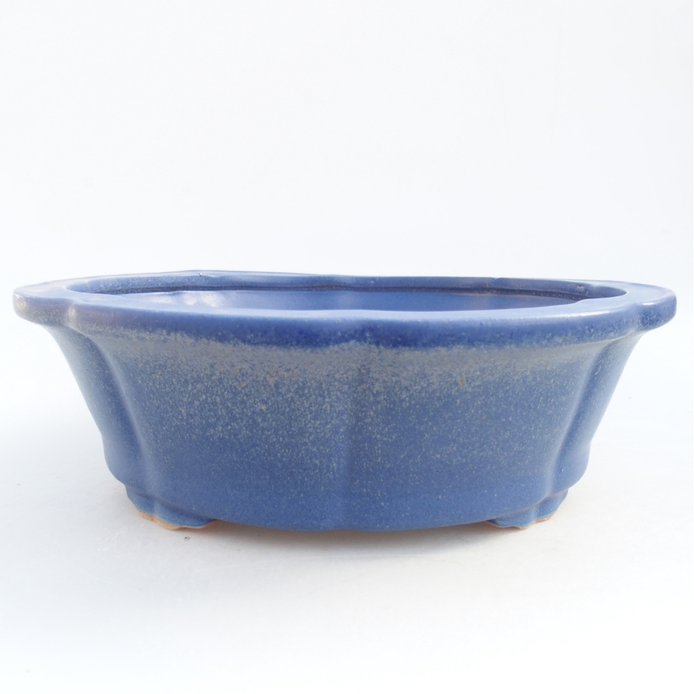 Bonsaischale aus Keramik 26 x 26 x 8,5 cm, Farbe blau