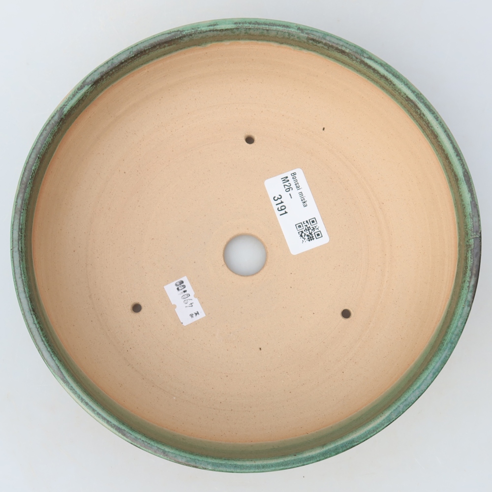 Keramik-Bonsai-Schale 19,5 x 19,5 x 5,5 cm, Farbe: grün