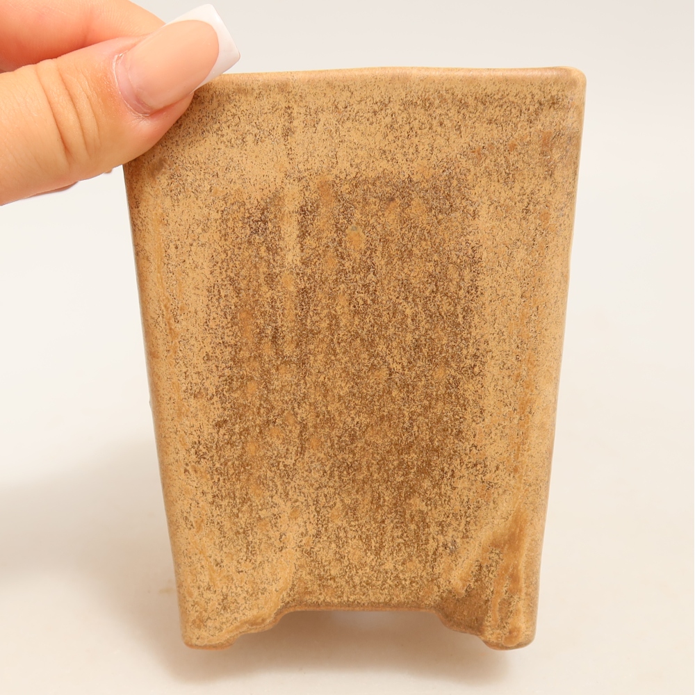 Keramik-Bonsai-Schale 9 x 9 x 11 cm, Farbe: Beige