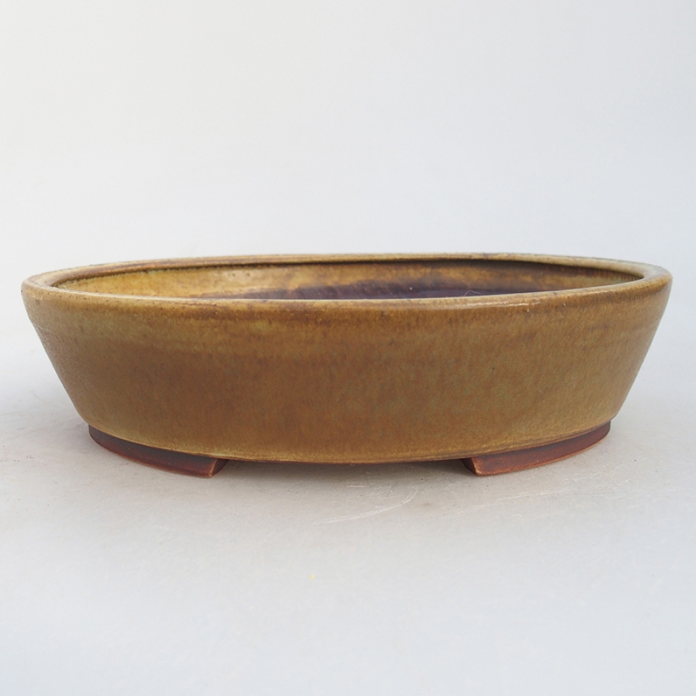 Keramik-Bonsaischale 18,5 x 16,5 x 4 cm, Farbe Grün