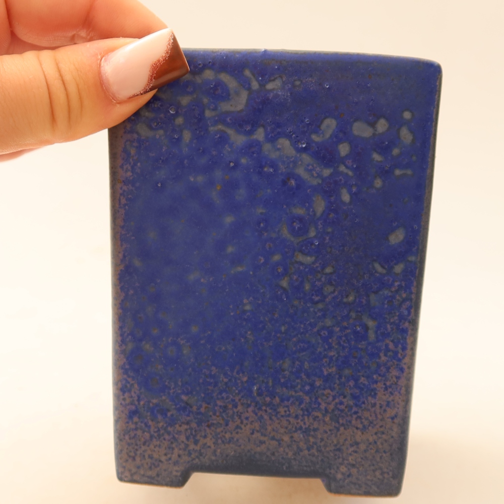Keramik-Bonsai-Schale 7,5 x 7,5 x 10 cm, Farbe: Blau
