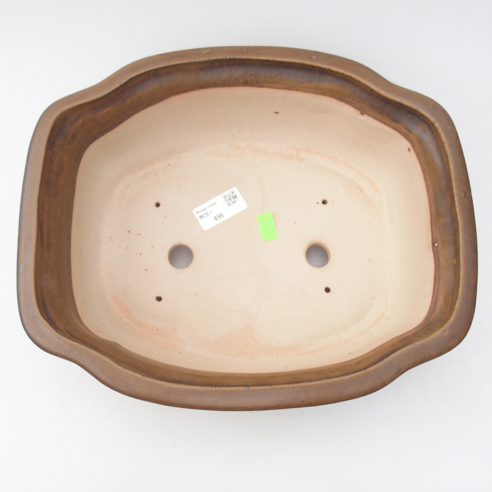 Bonsaischale aus Keramik 30 x 25 x 10 cm, braun