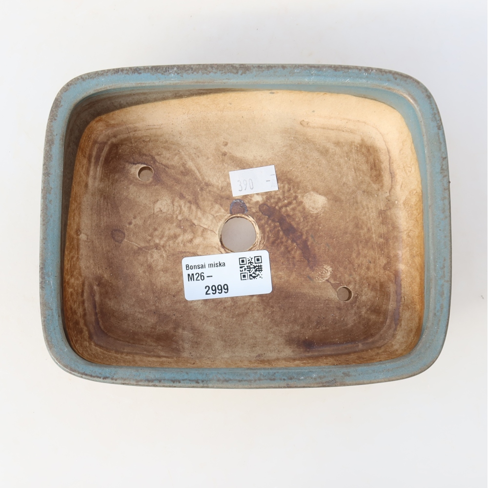 Keramik-Bonsai-Schale, 17 × 13,5 × 4,5 cm, Farbe: Blau