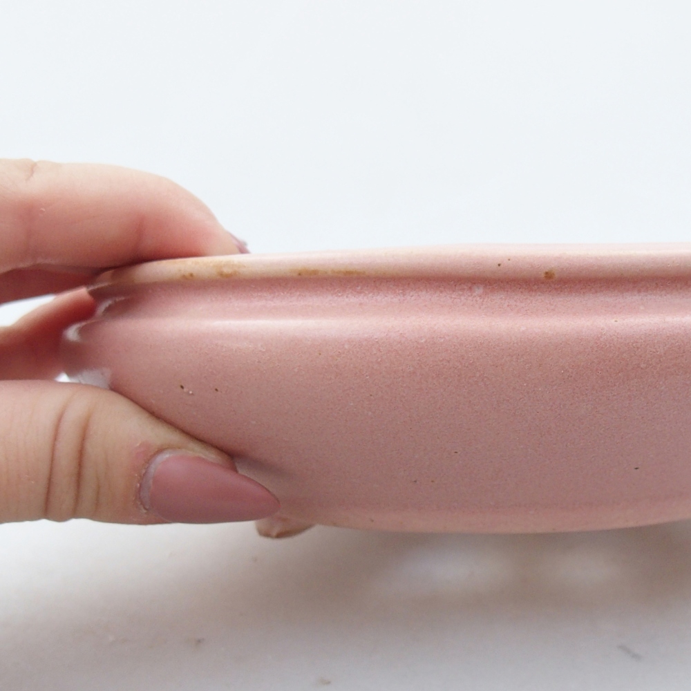 Bonsaischale aus Keramik 15 x 15 x 5 cm, rosa