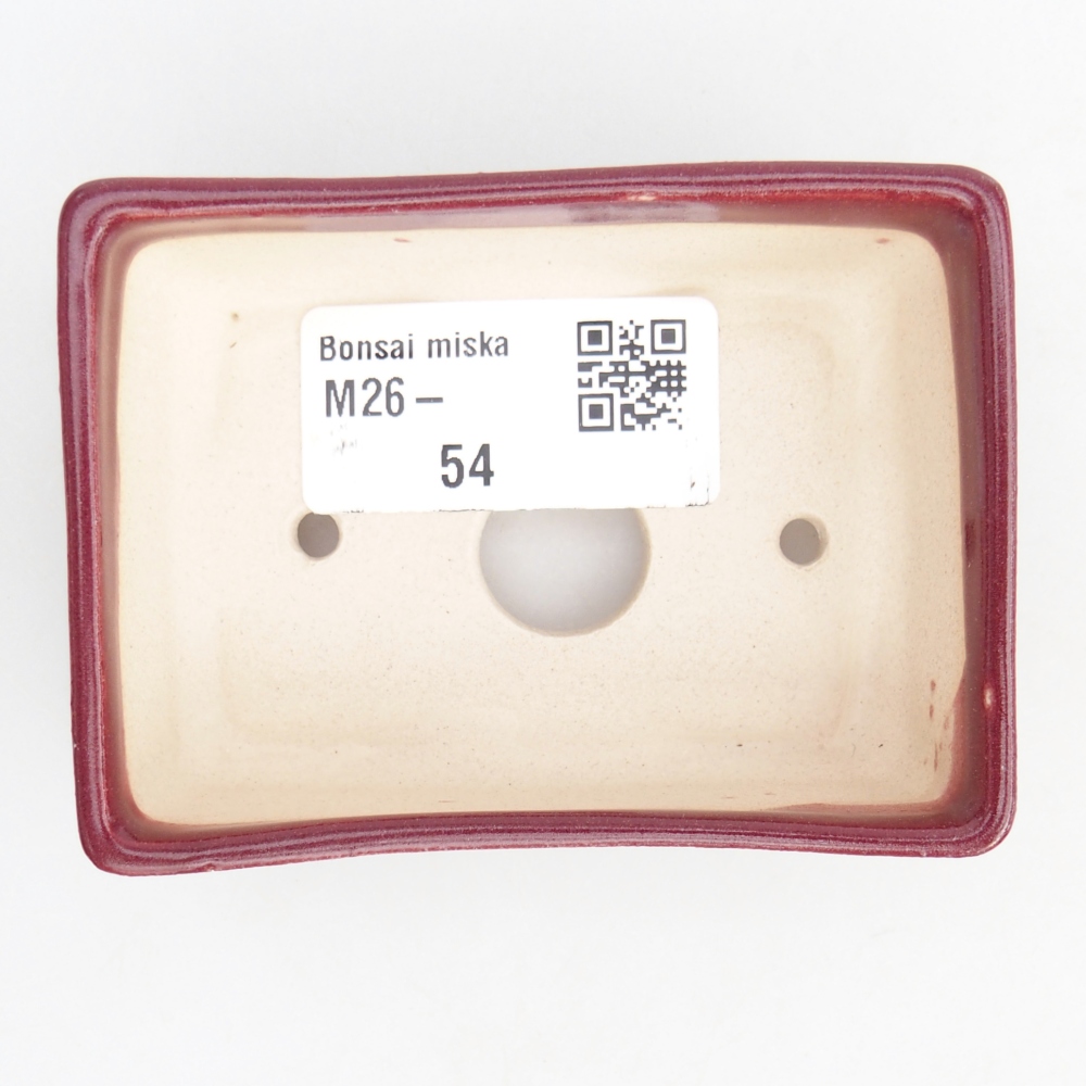 Mini-Bonsaischale 8 x 6 x 2,5 cm, bordeauxrot