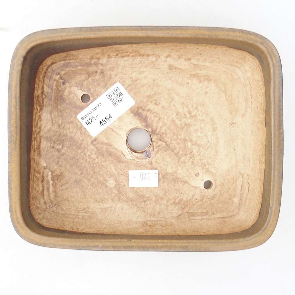 Keramik-Bonsaischale 18 x 15 x 5 cm, Farbe braun