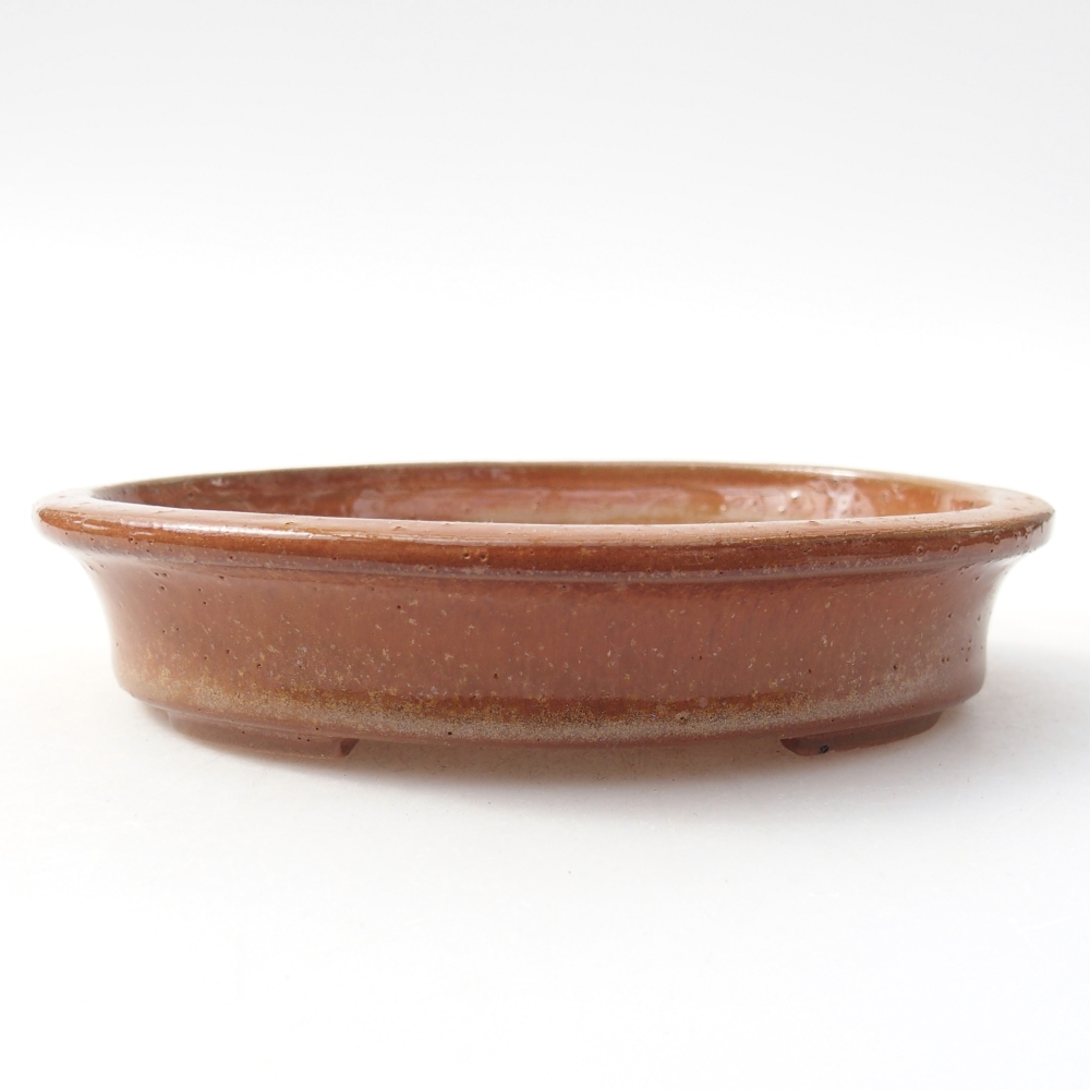 Bonsaischale aus Keramik 13 x 10,5 x 3 cm, braun