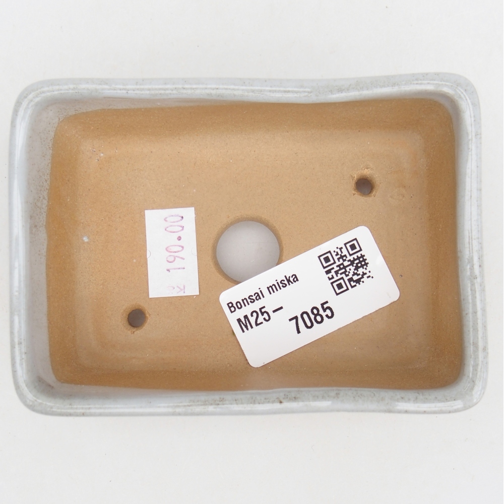 Bonsaischale aus Keramik 10 x 7 x 3 cm, grau