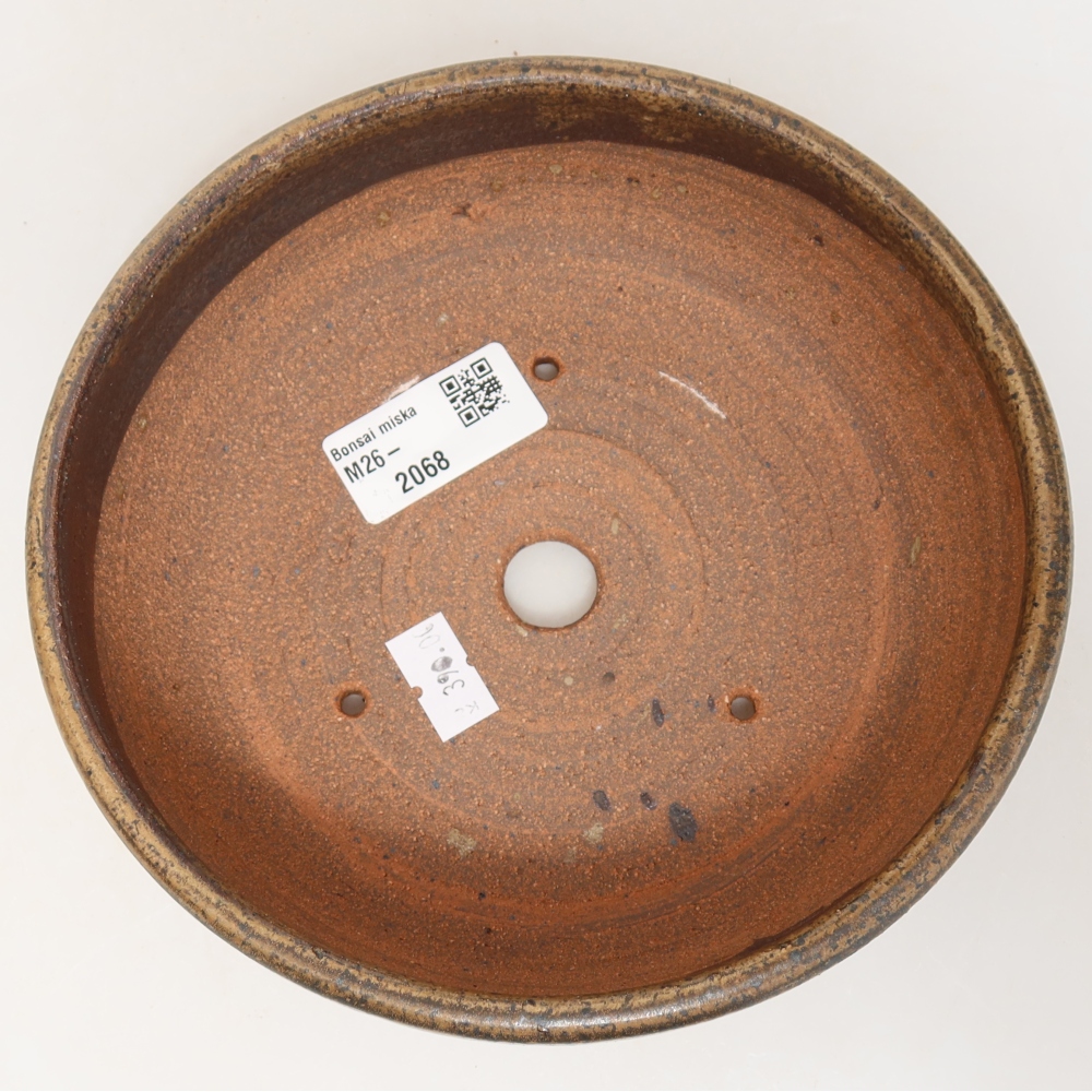 Keramik-Bonsai-Schale 17 x 17 x 5,5 cm, Farbe: braun