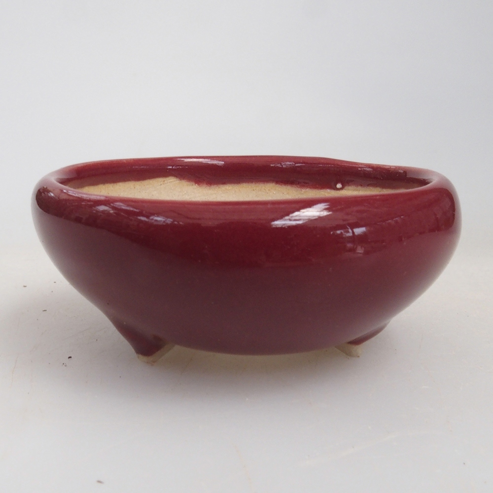 Mini-Bonsaischale 5 x 5 x 2 cm, Farbe Burgunder