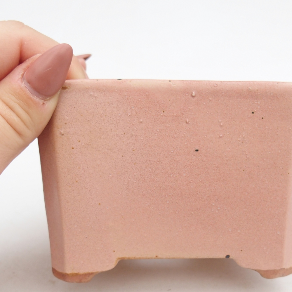 Bonsaischale aus Keramik 8 x 8 x 10,5 cm, rosa