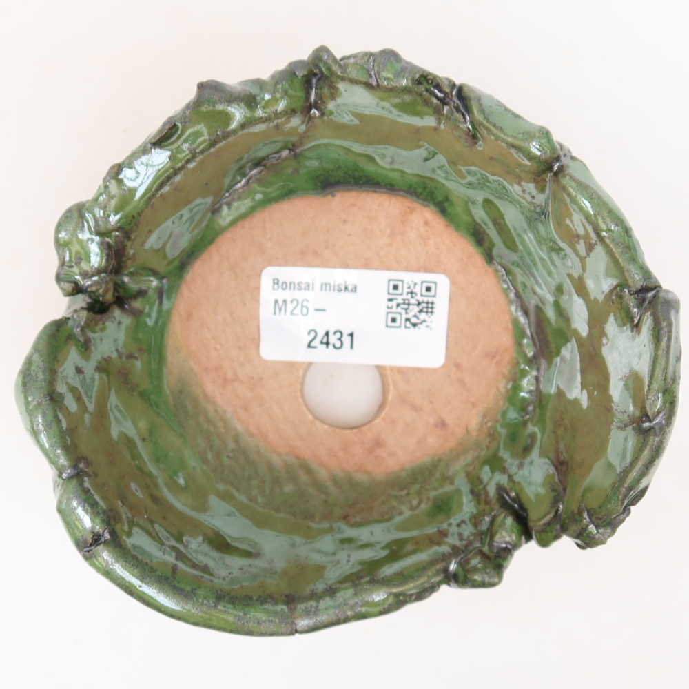 Keramikschale  11,5 x 10,5 x 7 cm, Farbe: grün