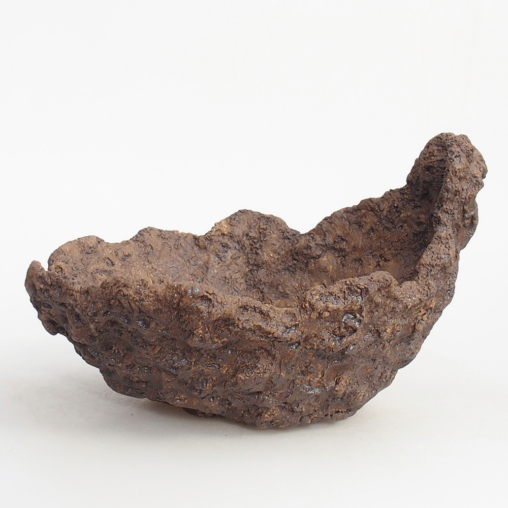 Keramikschale 19 x 15 x 14 cm , Farbe braun