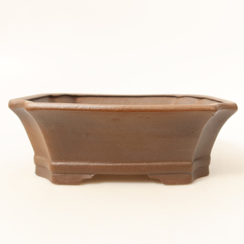 Bonsaischale aus Keramik 18 x 15 x 6 cm, braun