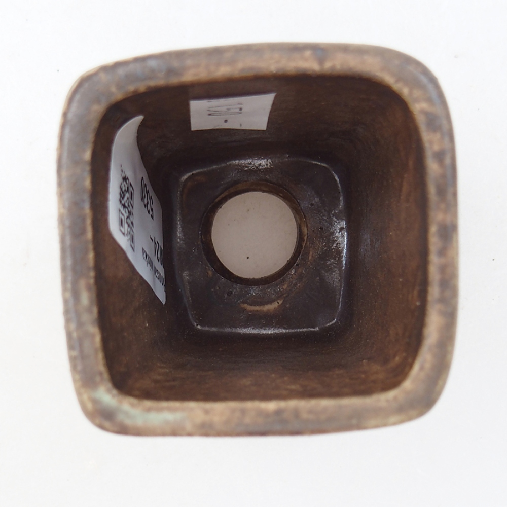 Bonsaischale aus Keramik 5 x 5 x 6,5 cm,  Farbe braun