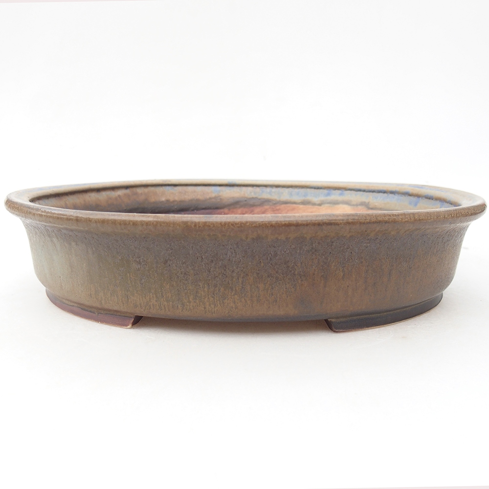 Keramik-Bonsaischale 23,5 x 21 x 5 cm, Farbe blau