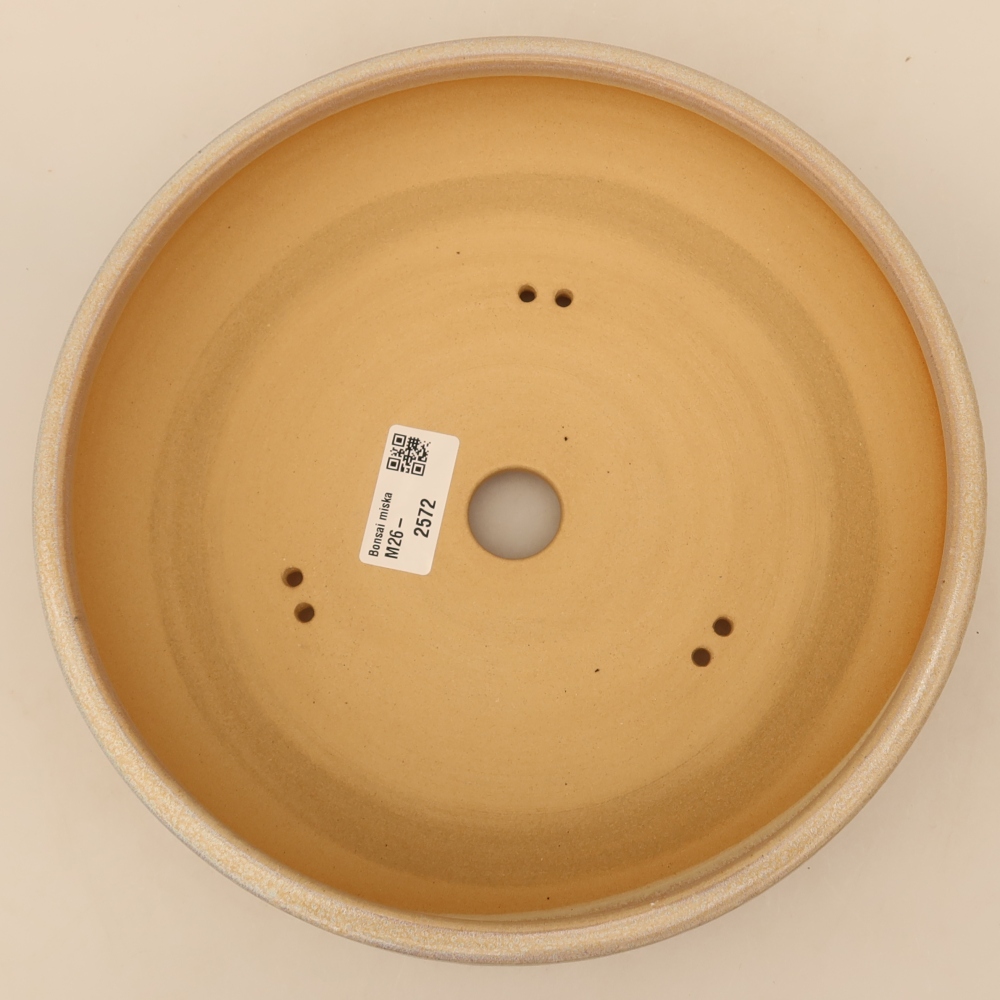Keramik-Bonsai-Schale 23 x 23 x 6,5 cm, Farbe: Beige