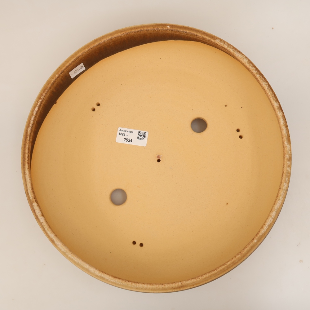 Keramik-Bonsai-Schale 31 x 31 x 8 cm, Farbe: Beige