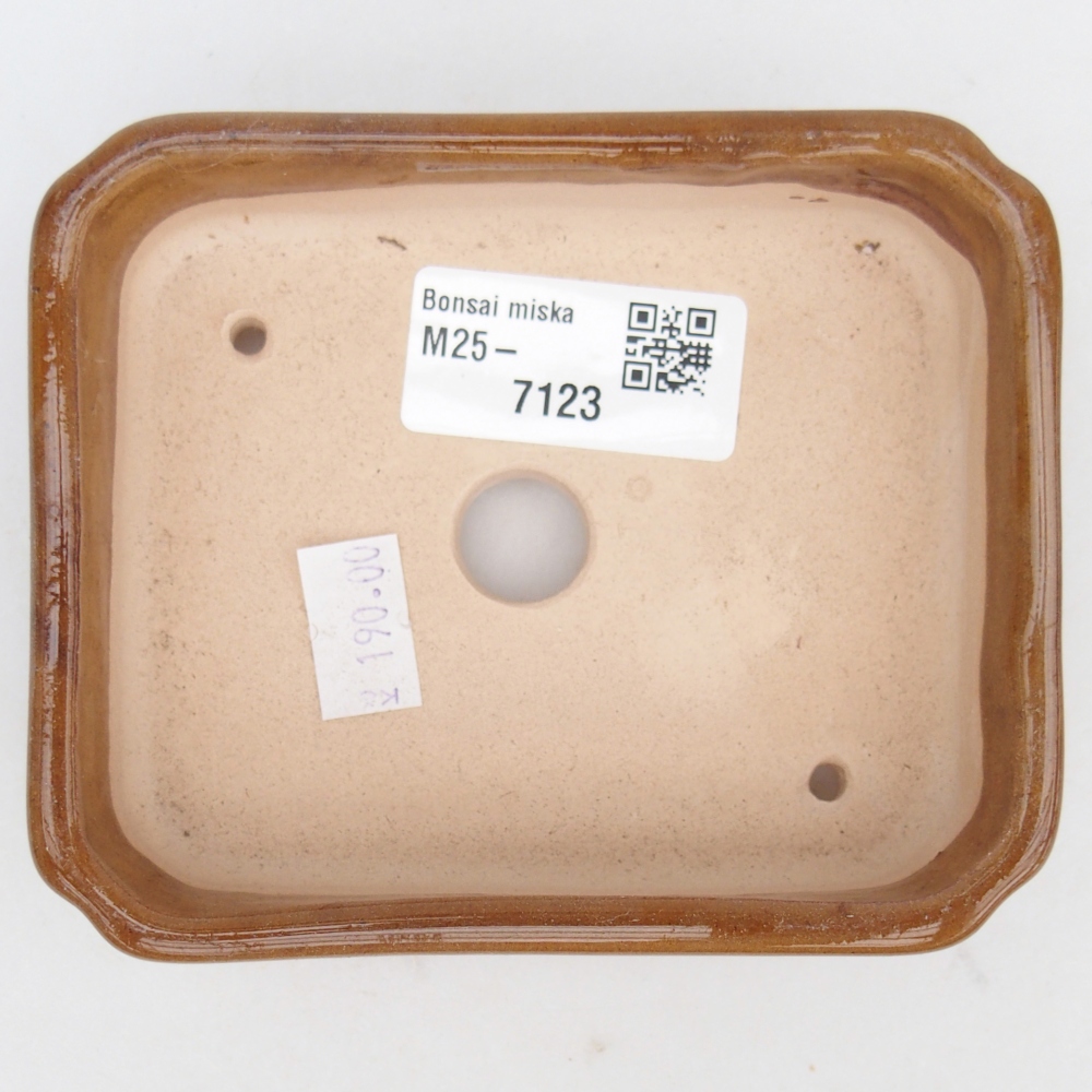 Bonsaischale aus Keramik 11 x 9 x 3 cm, braun