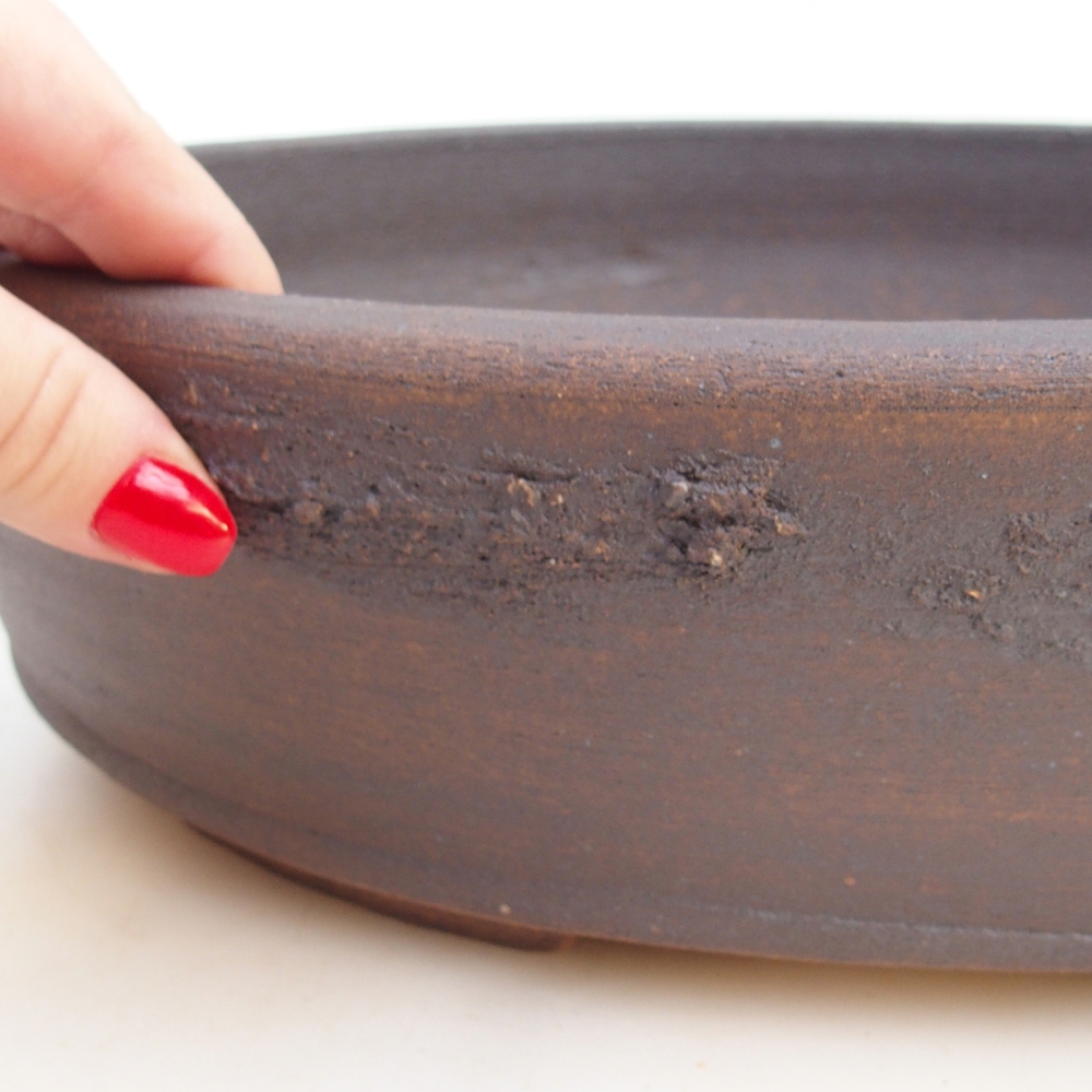 Bonsaischale 33 x 26 x 9 cm , Farbe braun