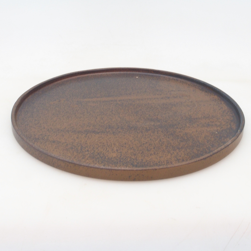 Bonsai-Schale rund D7-M – 24,5 × 24,5 × 1 cm – braun