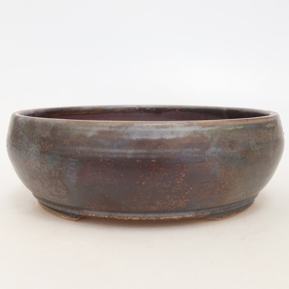 Keramik-Bonsai-Schale, 17 x 17 x 5,5 cm, Farbe: braun