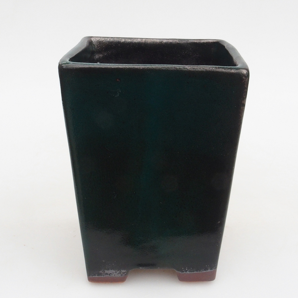 Keramik-Bonsaischale 9 x 9 x 12,5 cm, Farbe Grün
