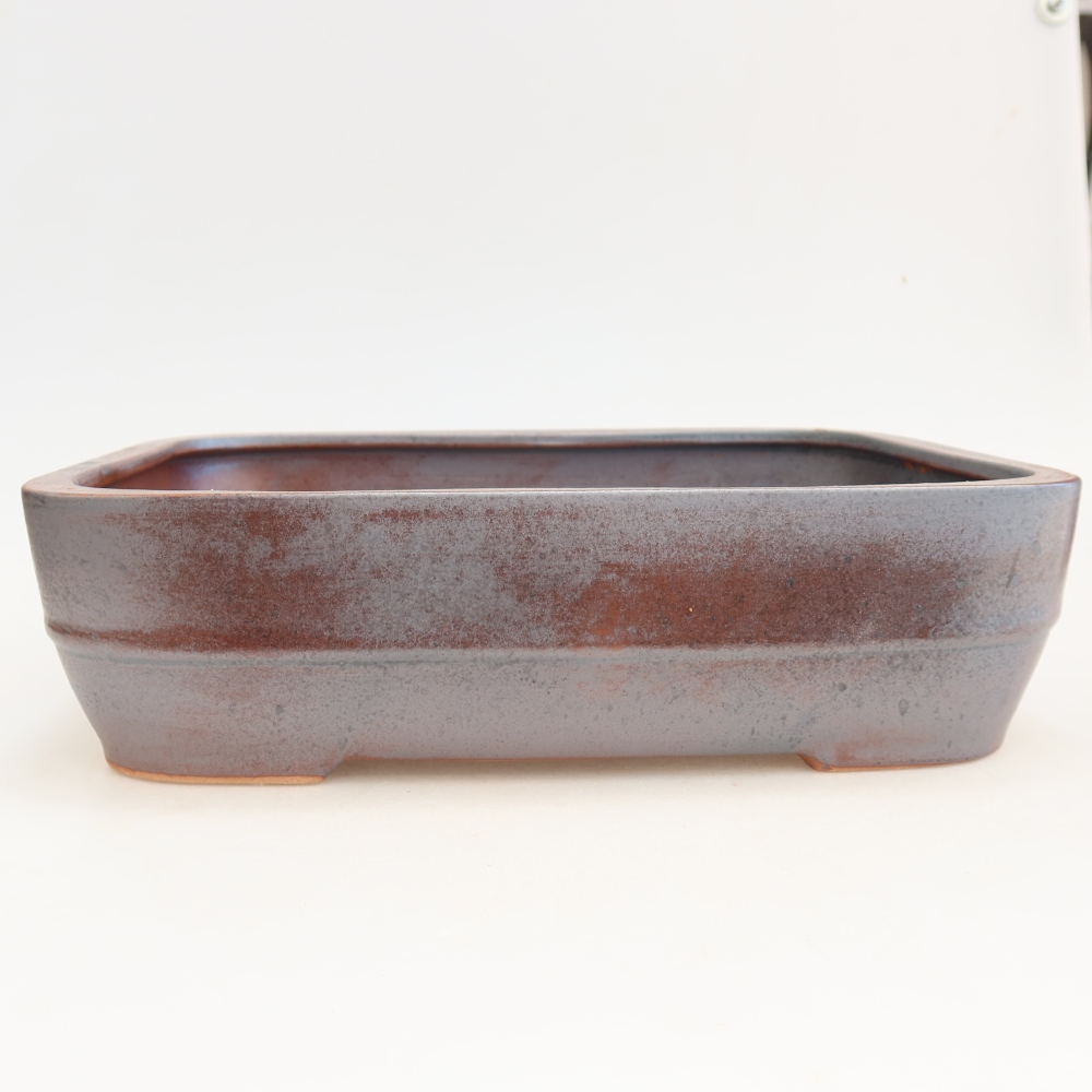 Keramik-Bonsai-Schale 28 x 20,5 x 7,5 cm, metallfarben
