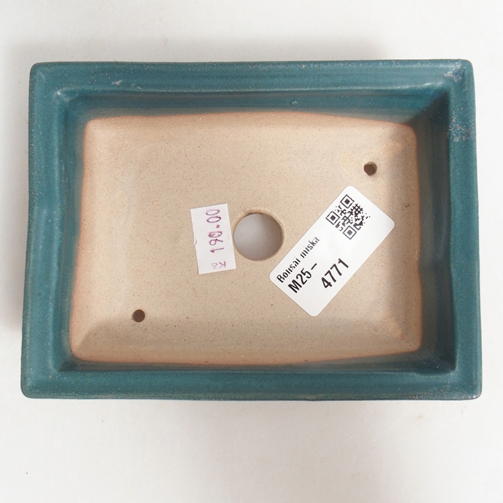 Keramik-Bonsaischale 13 x 10 x 4 cm, Farbe blau